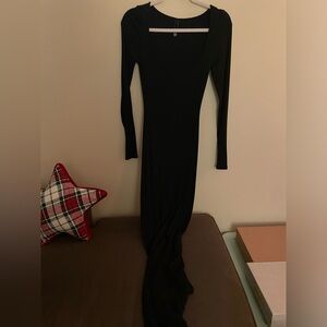 SKIMS black soft lounge long sleeve dress